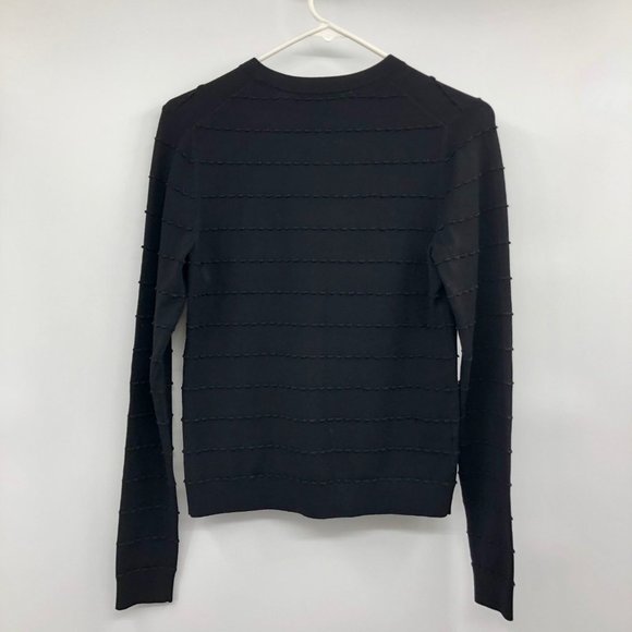 Ann Taylor Black Cardigan Womens S New Ruffled Detail - Picture 2 of 12